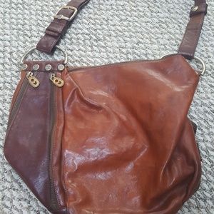 Marino Orlandi two tone brown sac
